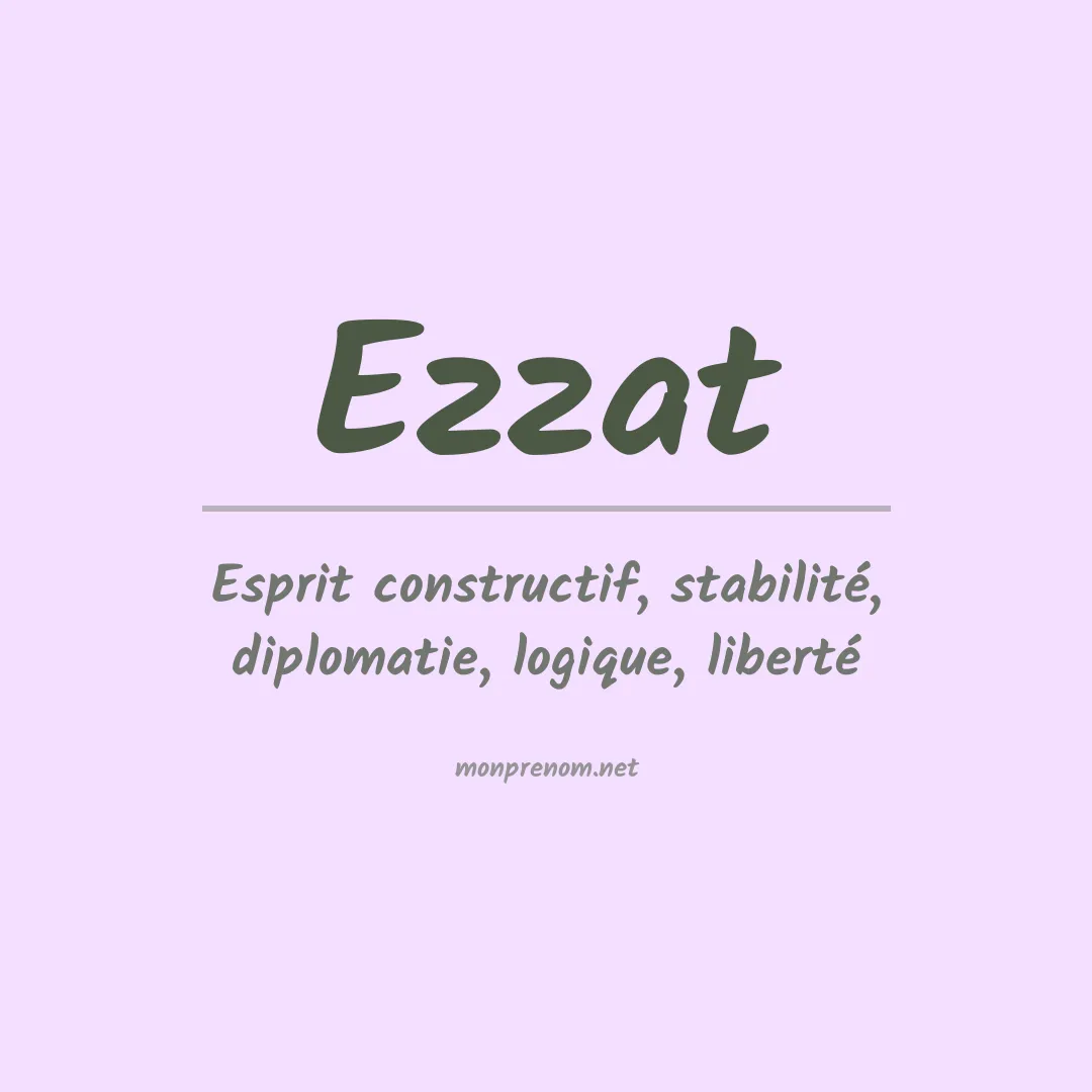 Signification du Prénom Ezzat