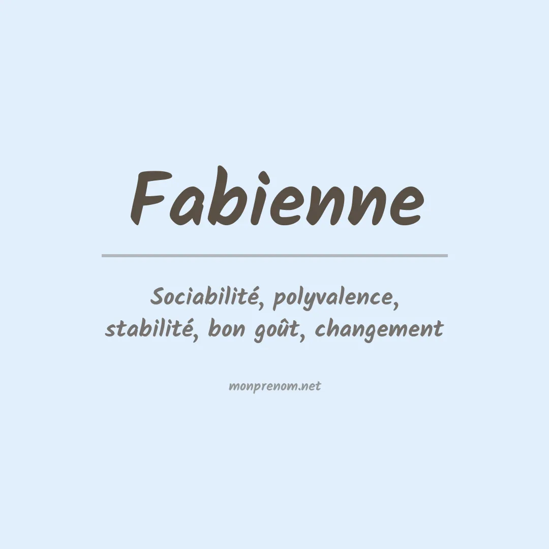 Signification du Prénom Fabienne