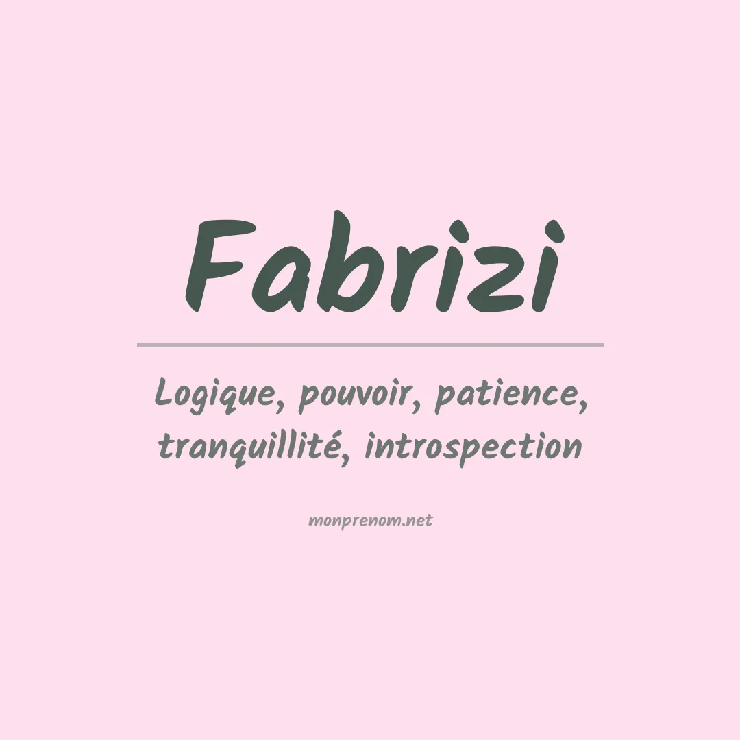 Signification du Prénom Fabrizi