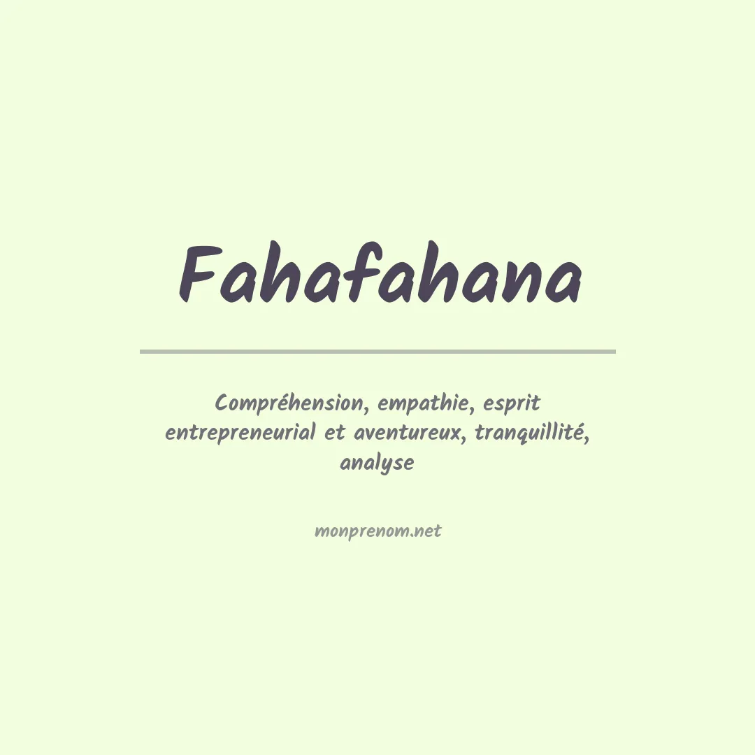 Signification du Prénom Fahafahana Signification du Prénom Fahafahana