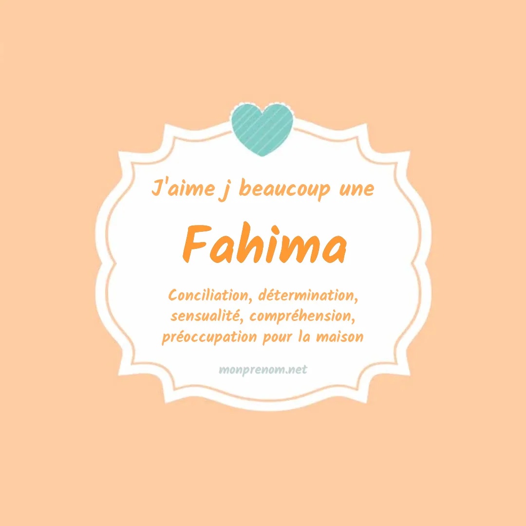 j'aime beaucoup Fahima