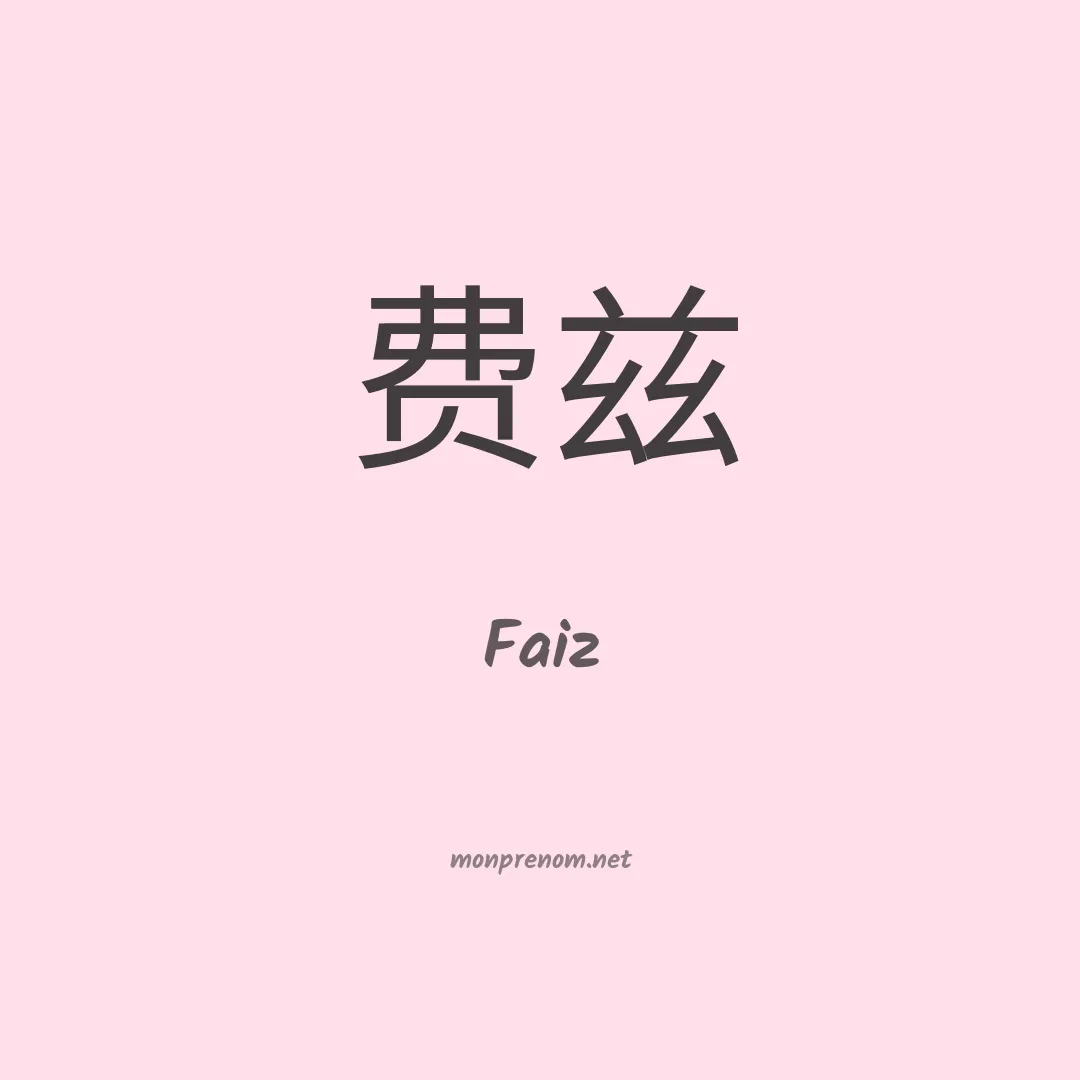 Faiz en chino