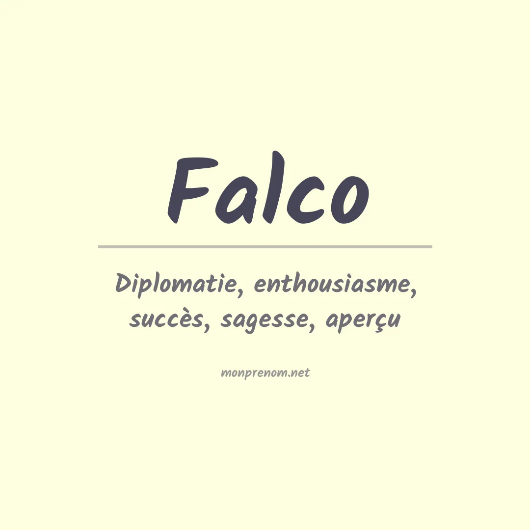 Signification du Prénom Falco