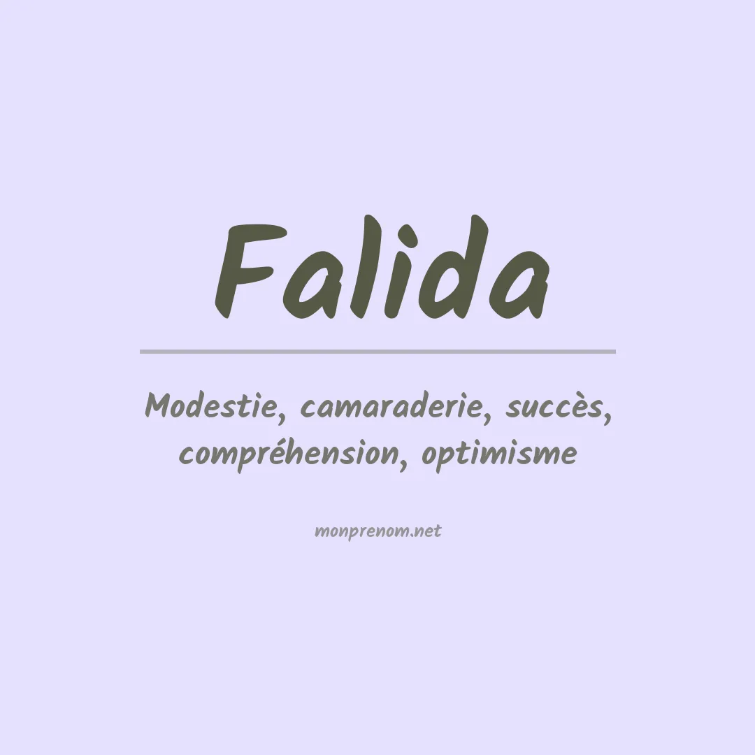 Signification du Prénom Falida Signification du Prénom Falida