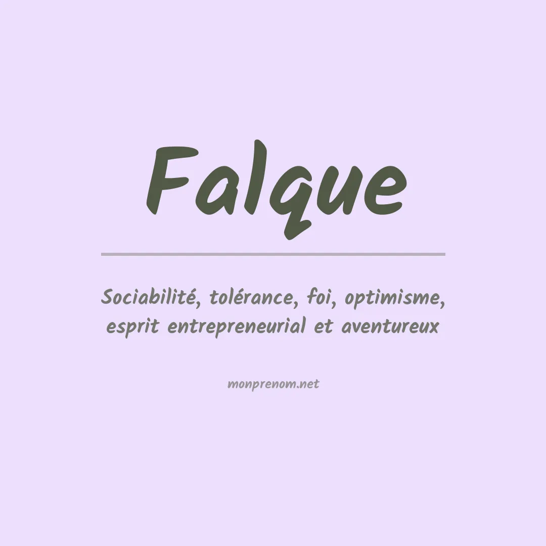 Signification du Prénom Falque Signification du Prénom Falque