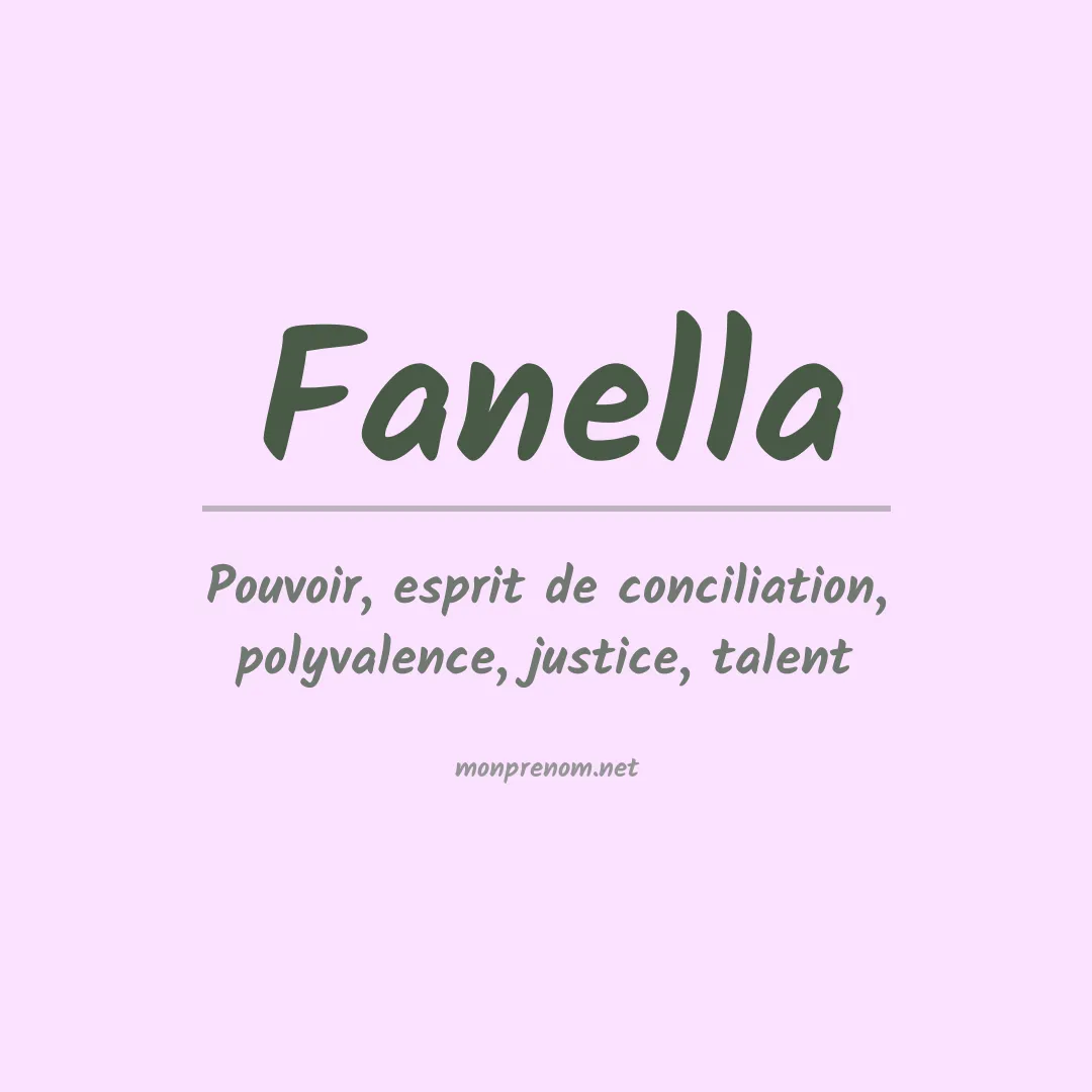 Signification du Prénom Fanella