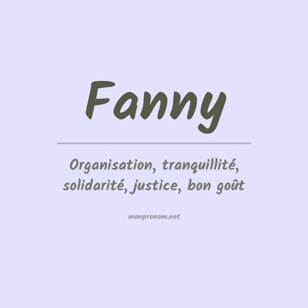 Signification du Prénom Fanny