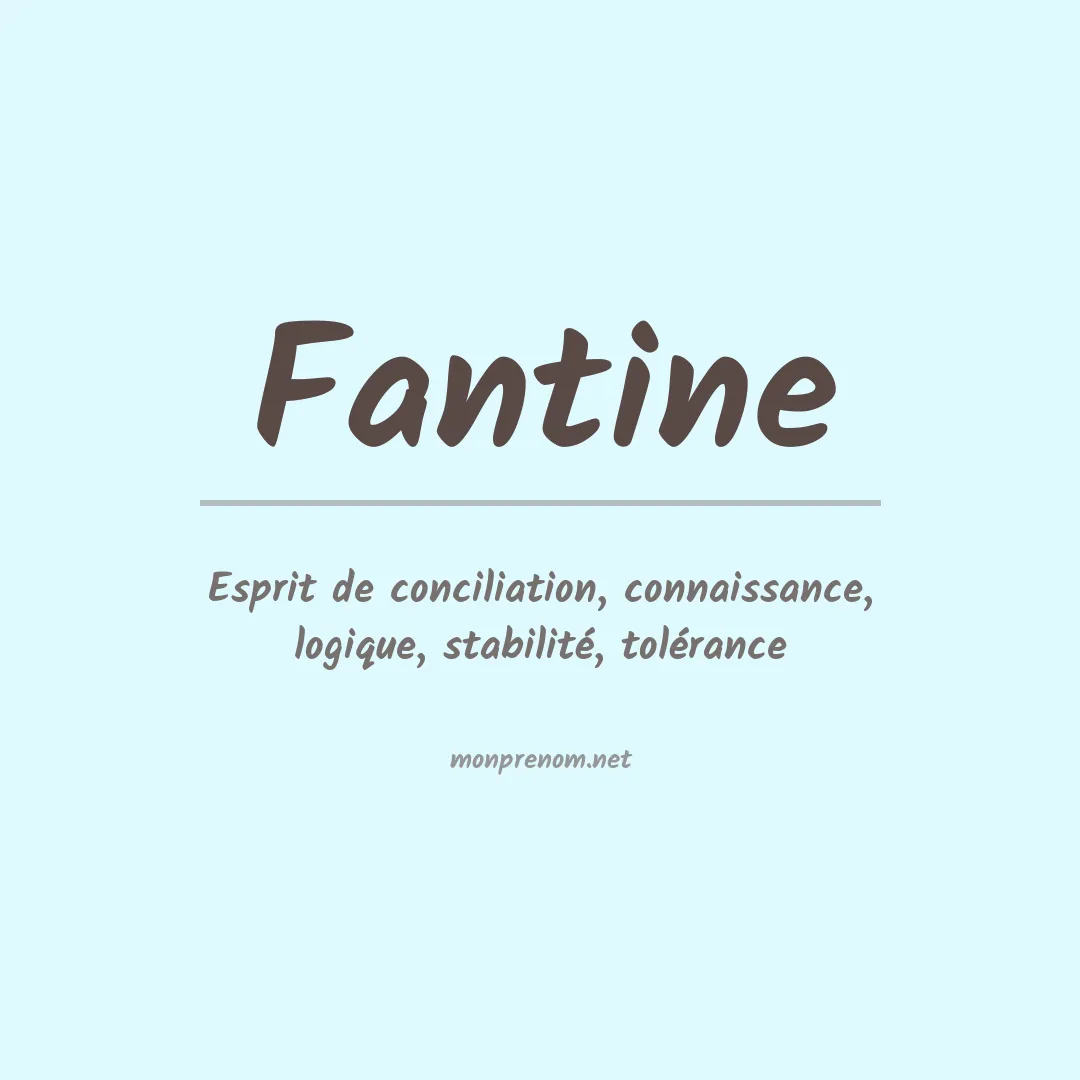 Signification du Prénom Fantine Signification du Prénom Fantine
