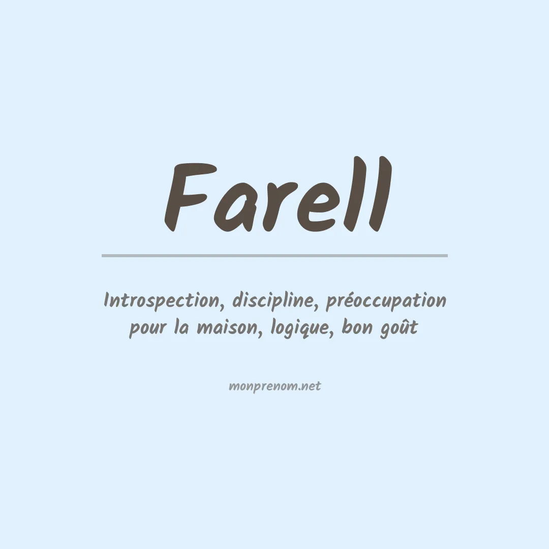 Signification du Prénom Farell