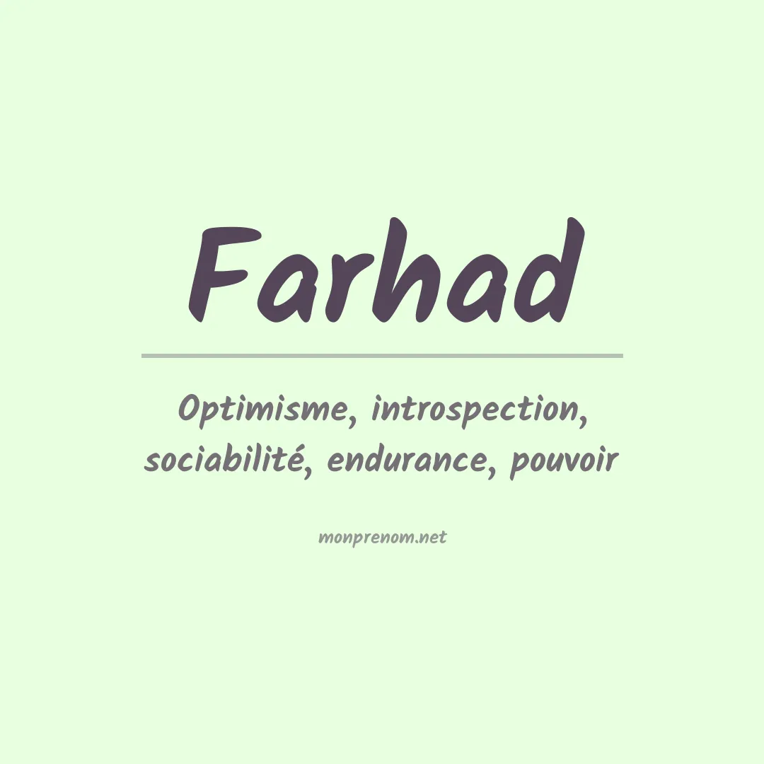 Signification du Prénom Farhad Signification du Prénom Farhad