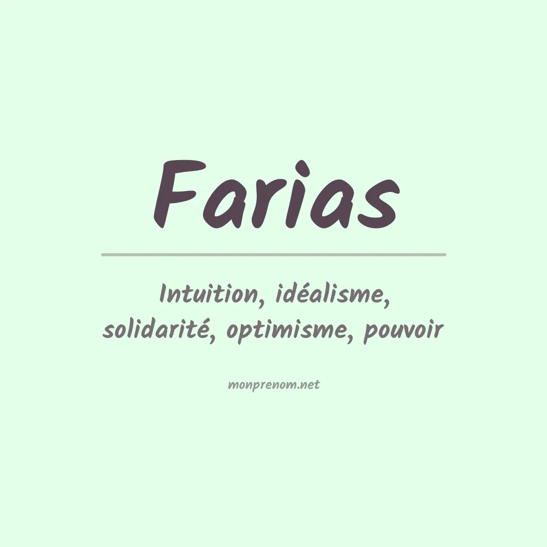 Signification du Prénom Farias