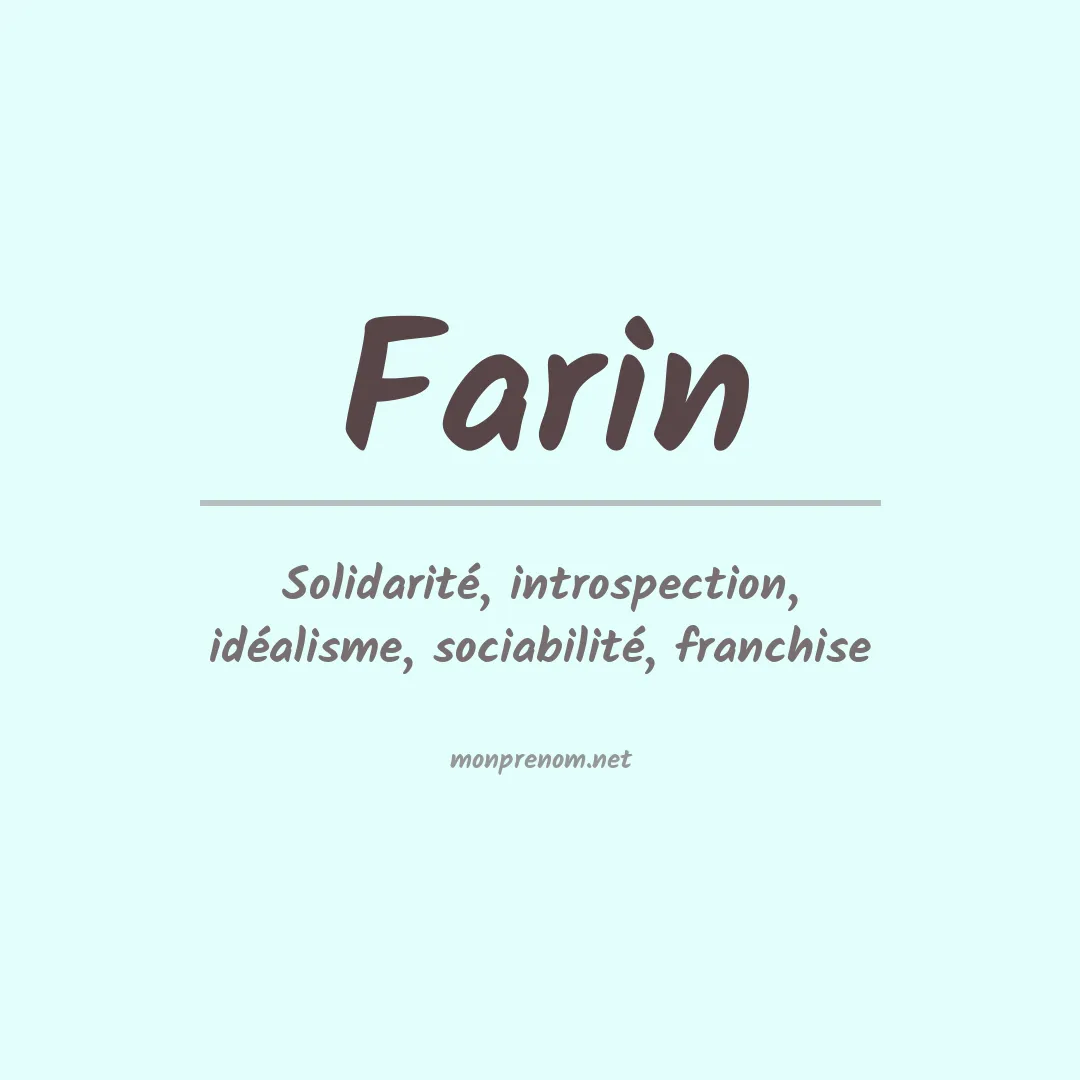 Signification du Prénom Farin