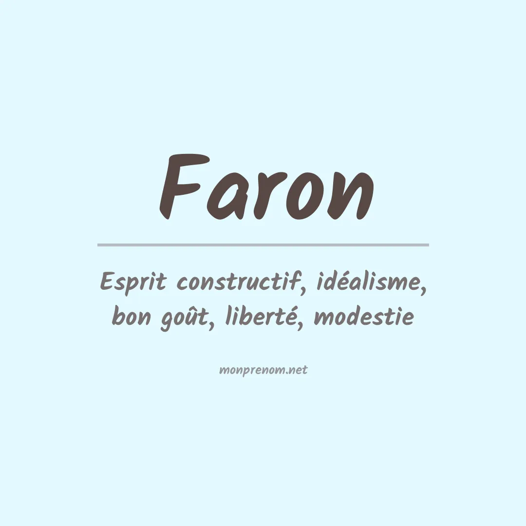 Signification du Prénom Faron