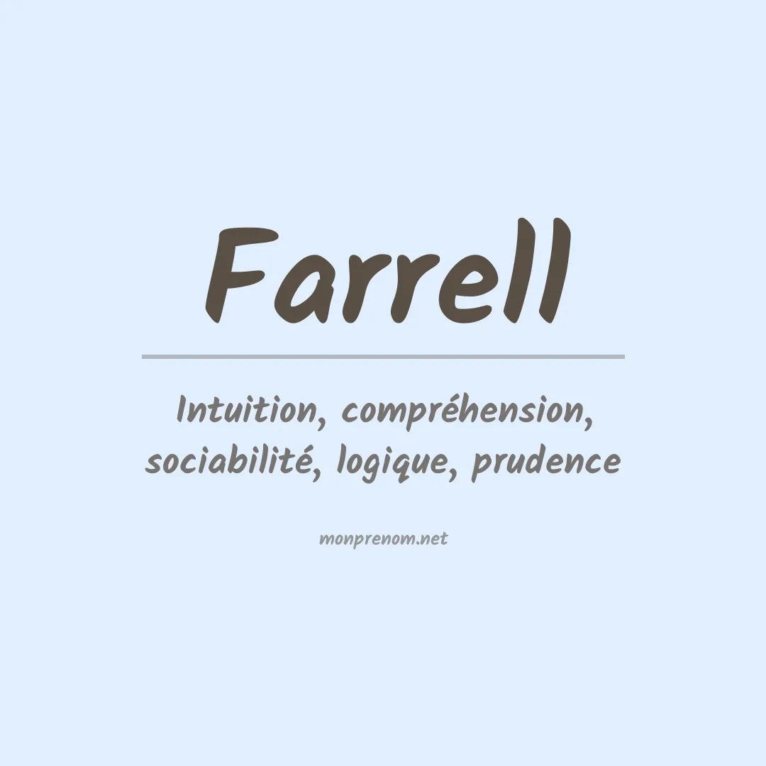 Signification du Prénom Farrell