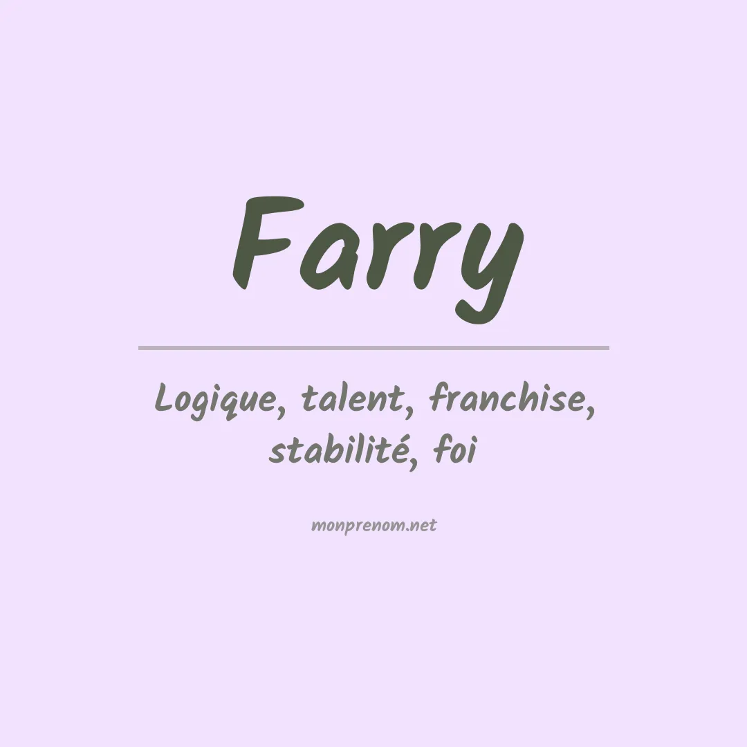 Signification du Prénom Farry