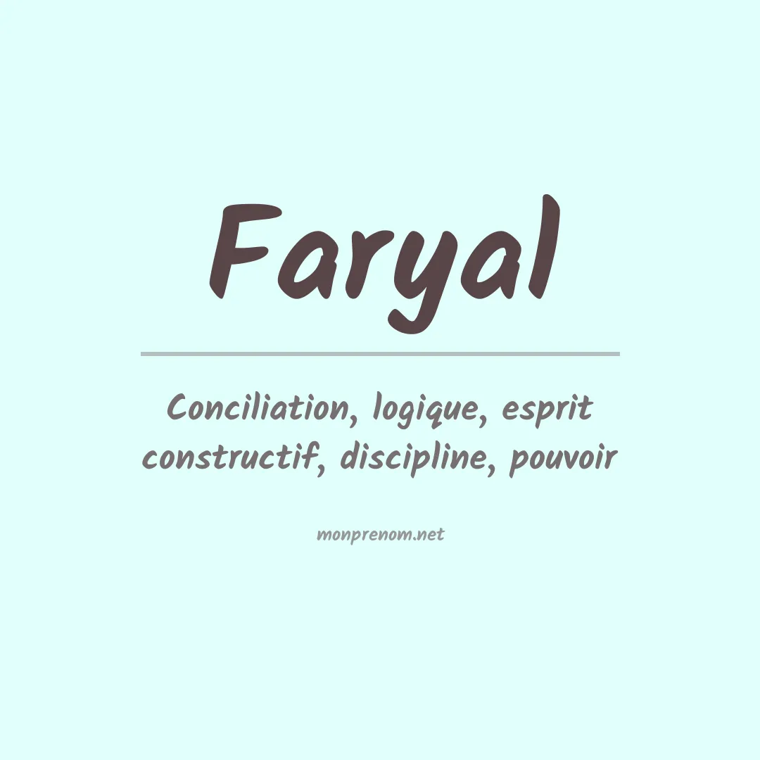 Signification du Prénom Faryal