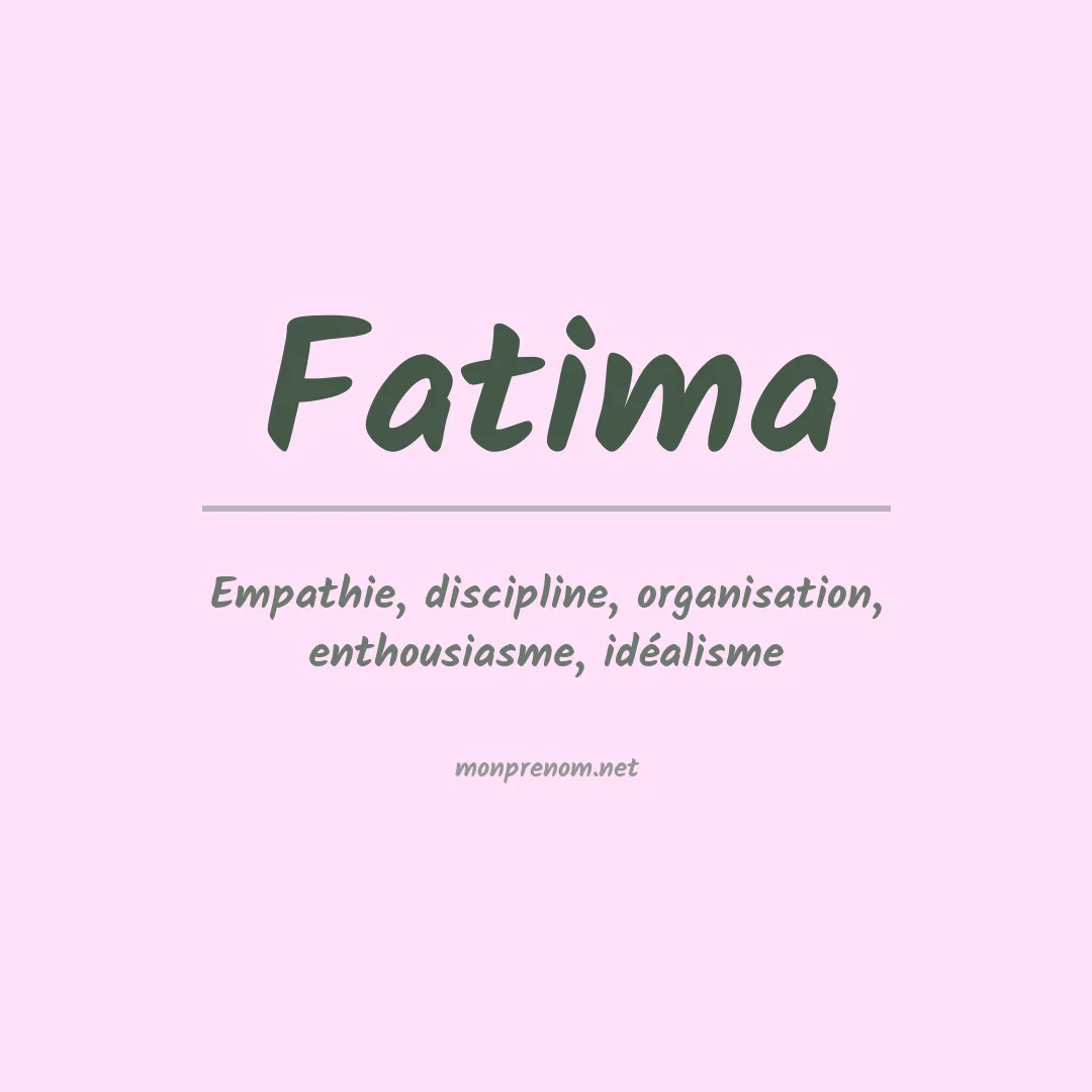 Signification du Prénom Fatima