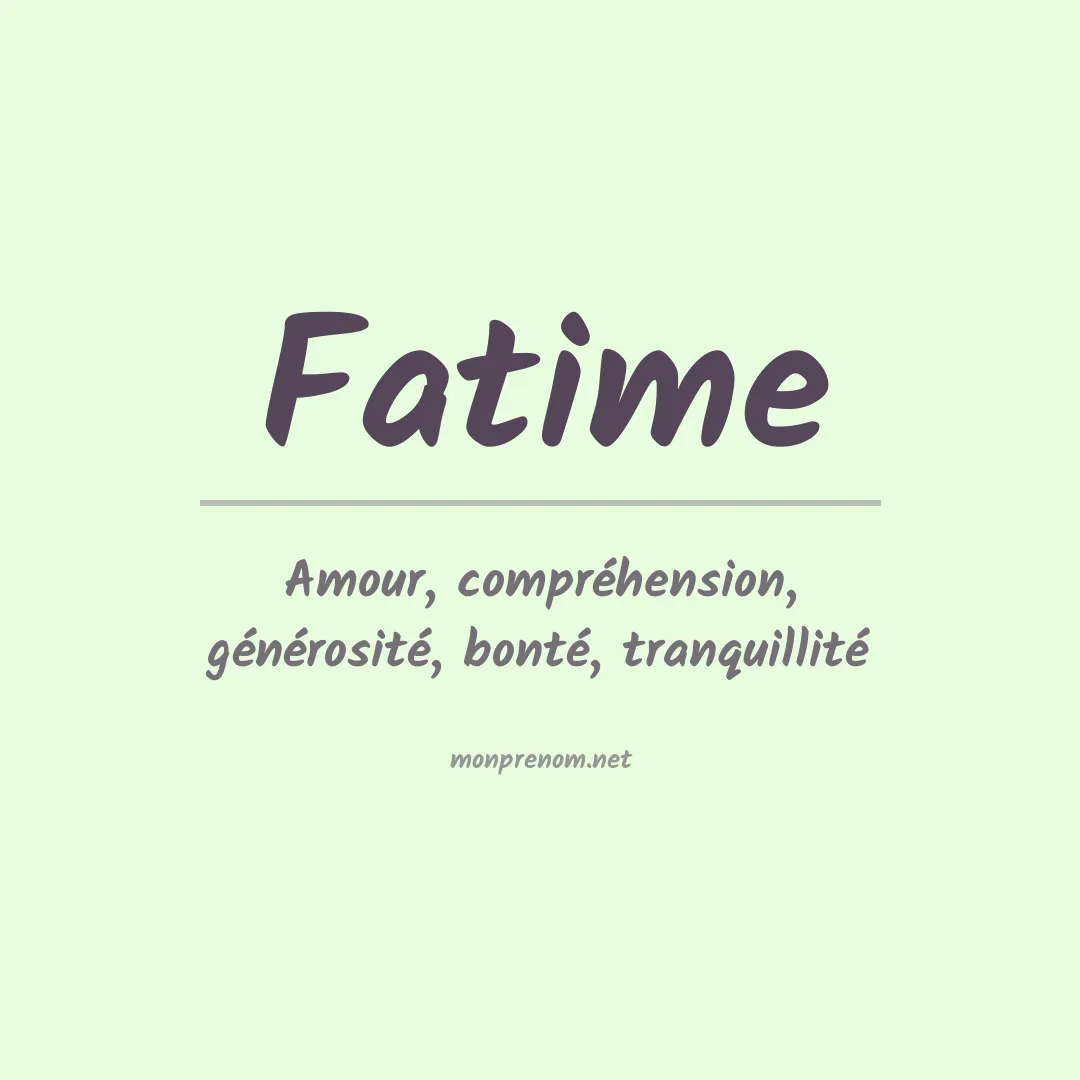 Signification du Prénom Fatime Signification du Prénom Fatime