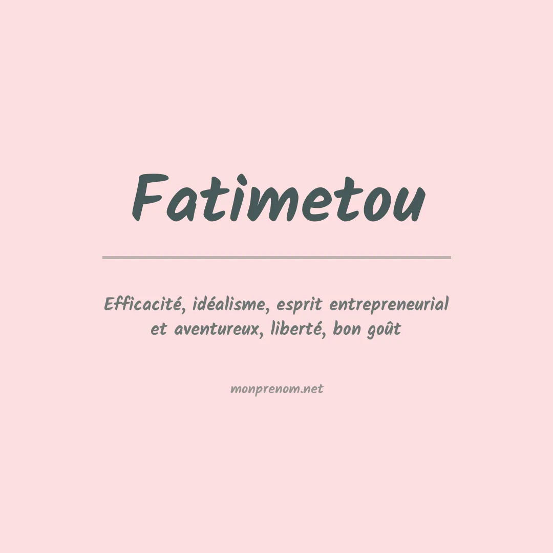 Signification du Prénom Fatimetou Signification du Prénom Fatimetou