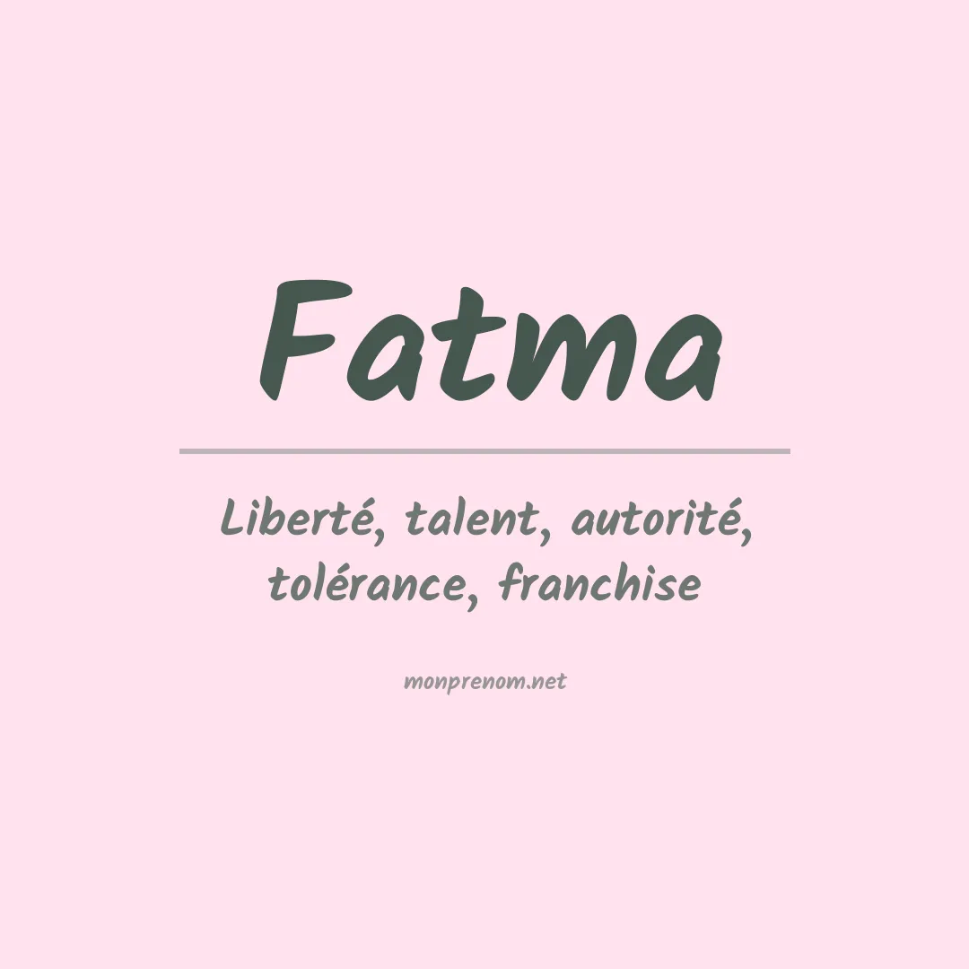 Signification du Prénom Fatma