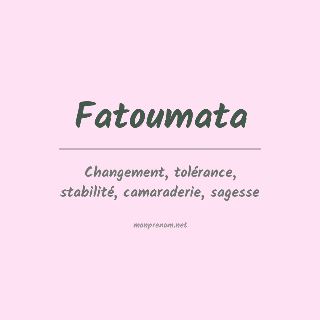 Signification du Prénom Fatoumata Signification du Prénom Fatoumata