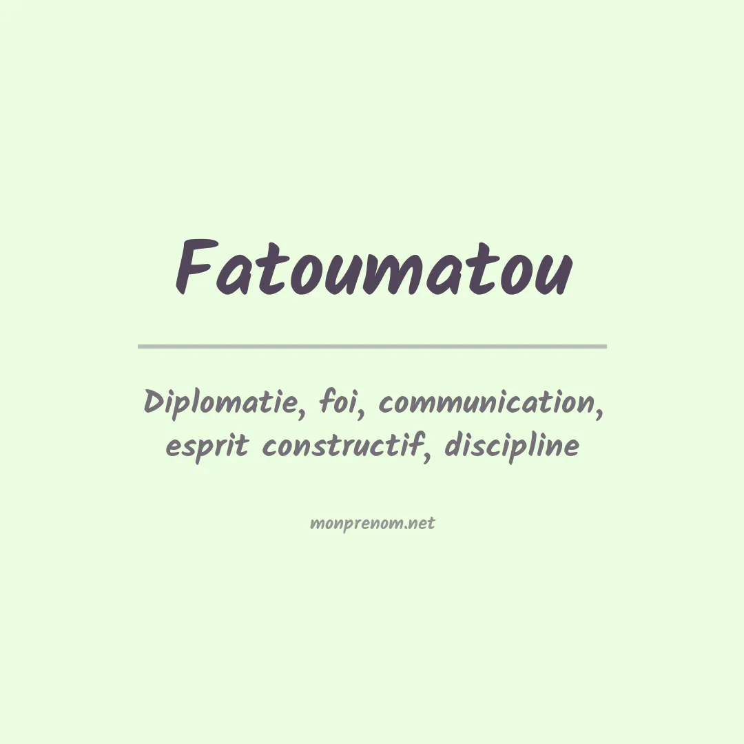 Signification du Prénom Fatoumatou Signification du Prénom Fatoumatou