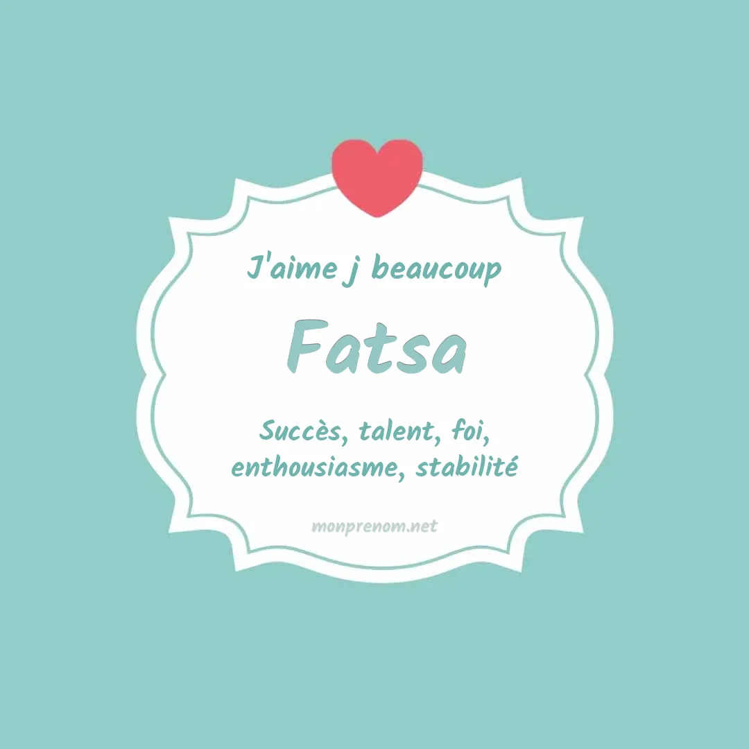 j'aime beaucoup Fatsa