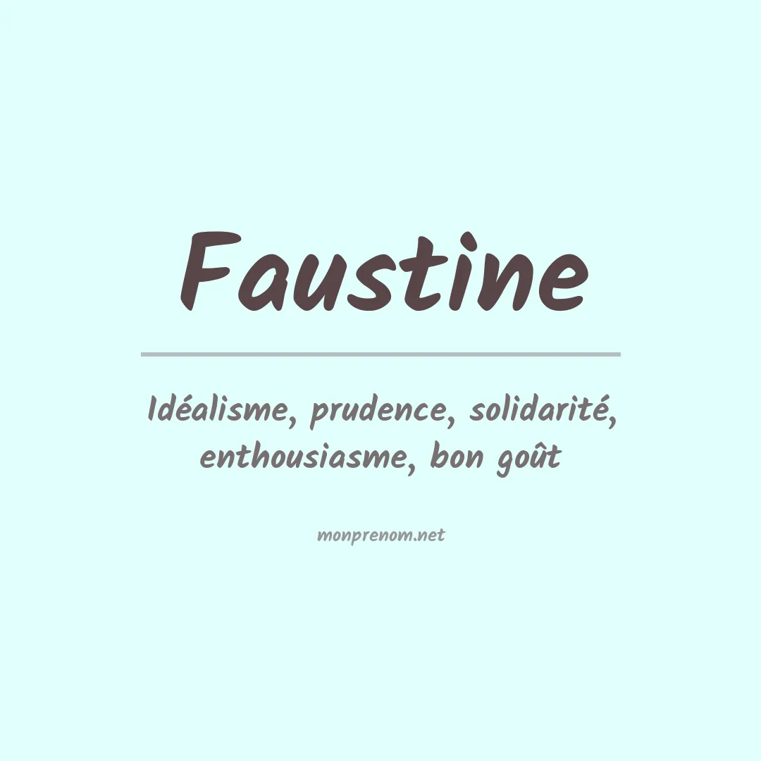 Signification du Pr nom Faustine