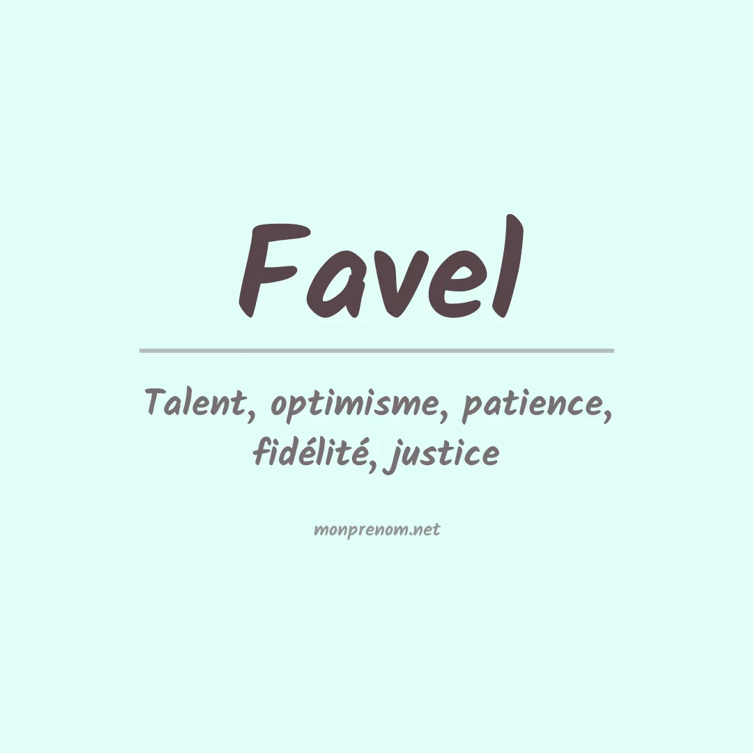 Signification du Prénom Favel Signification du Prénom Favel