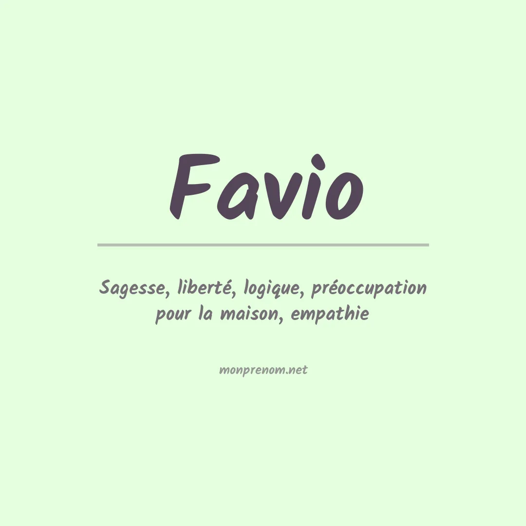 Signification du Prénom Favio