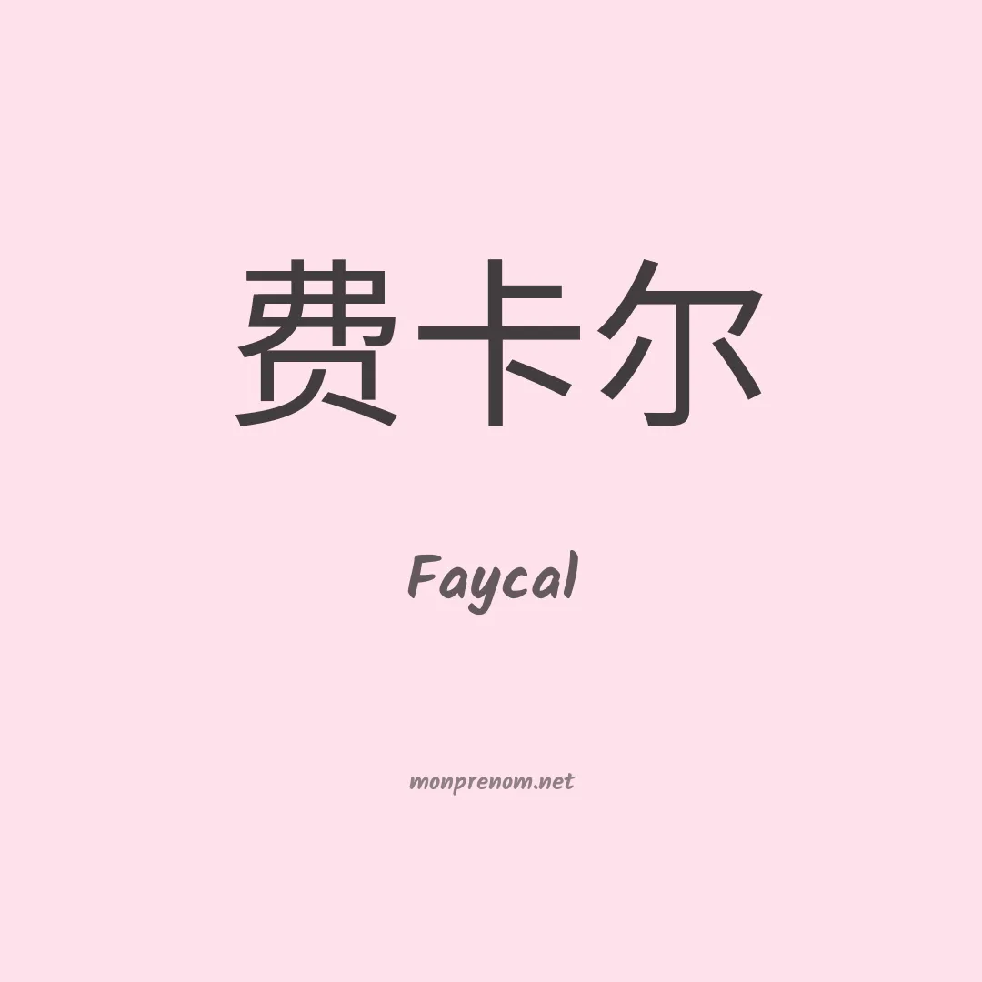 Faycal en chino