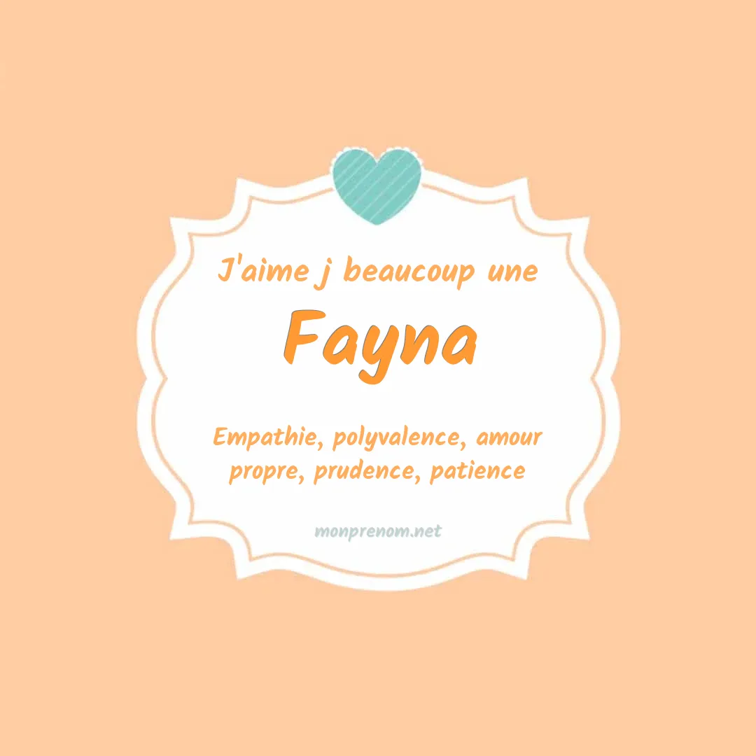 j'aime beaucoup Fayna