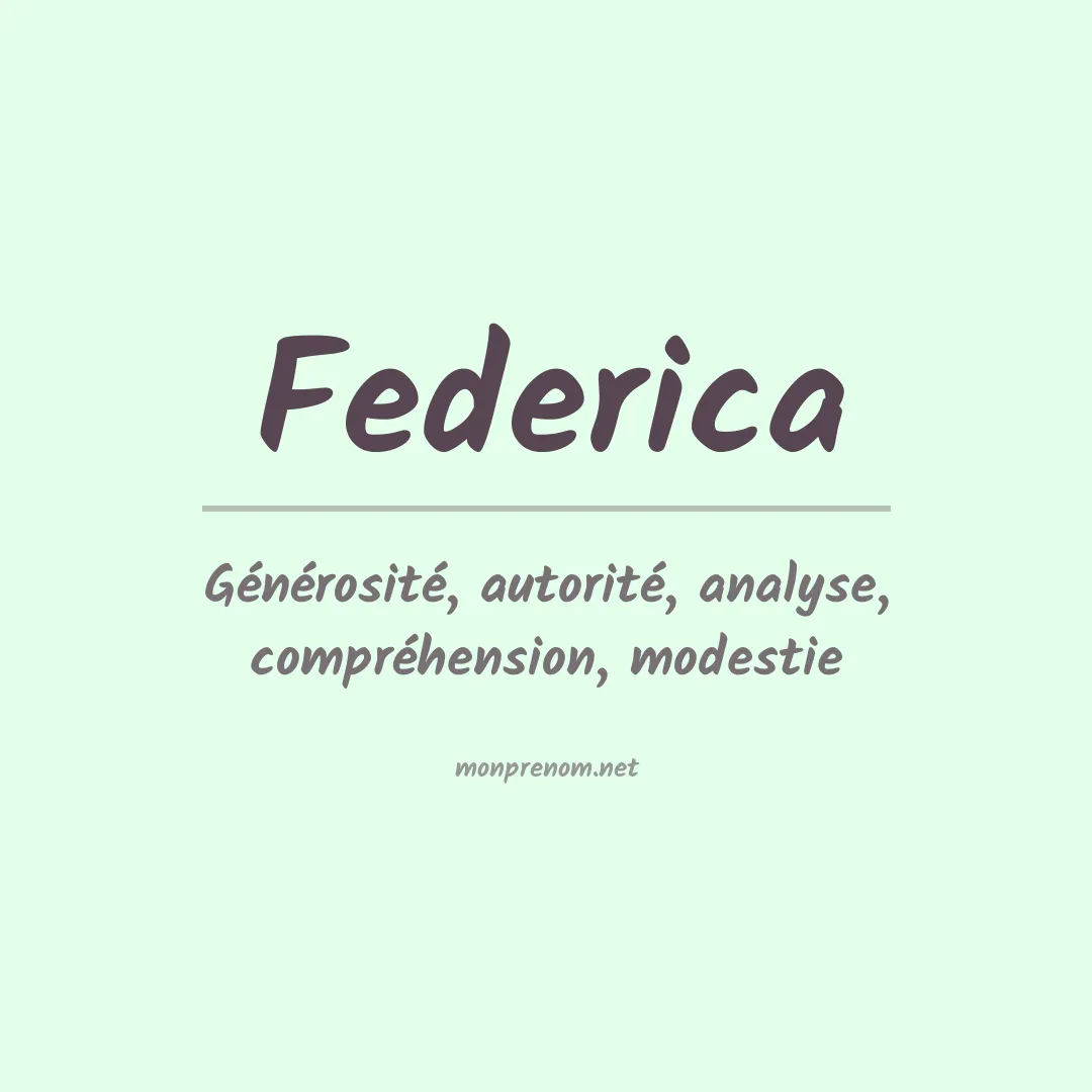 Signification du Prénom Federica