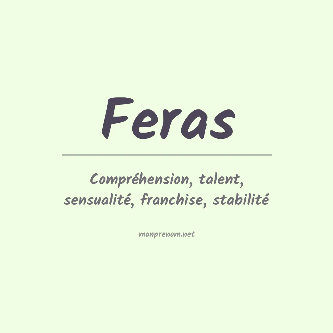 Signification du Prénom Feras Signification du Prénom Feras