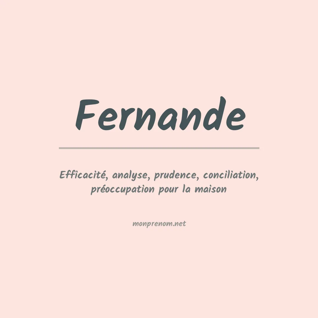 Signification du Prénom Fernande