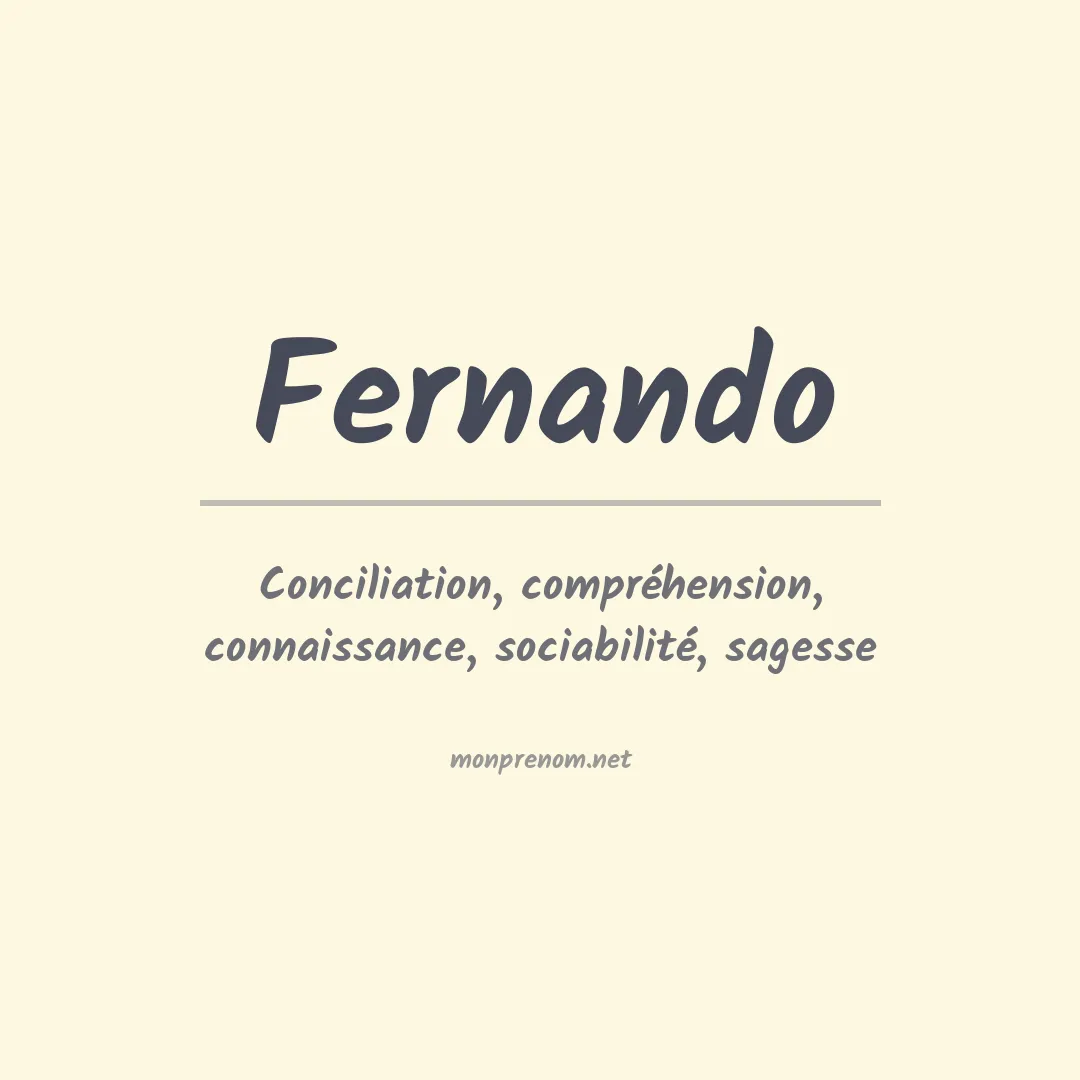 Signification du Prénom Fernando