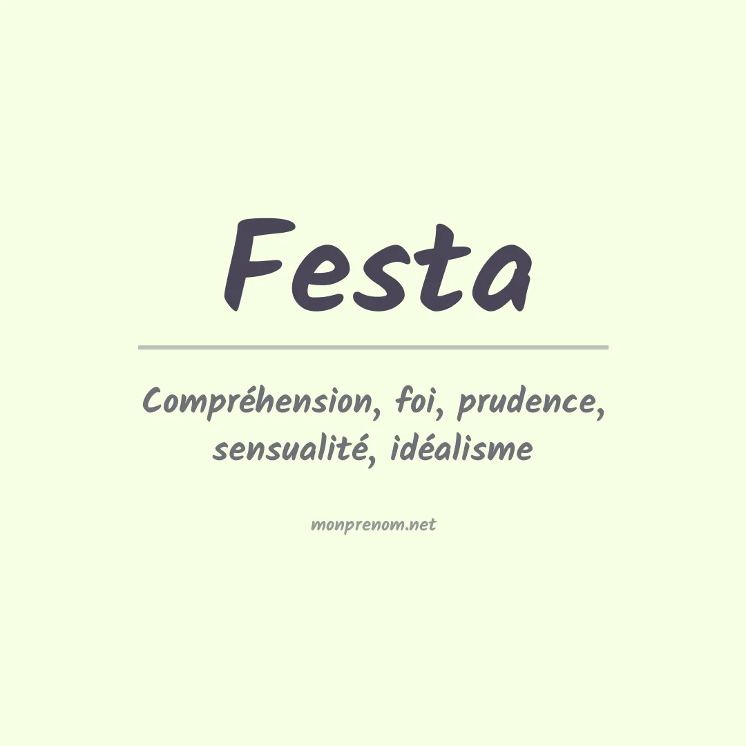 Signification du Prénom Festa