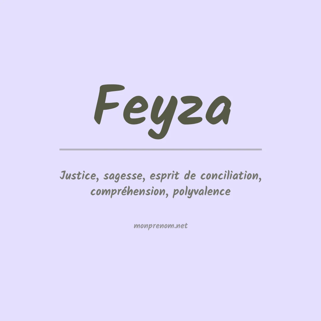 Signification du Prénom Feyza Signification du Prénom Feyza