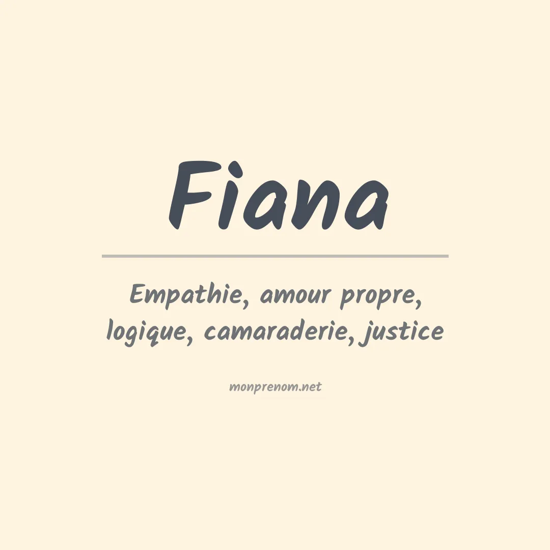 Signification du Prénom Fiana Signification du Prénom Fiana