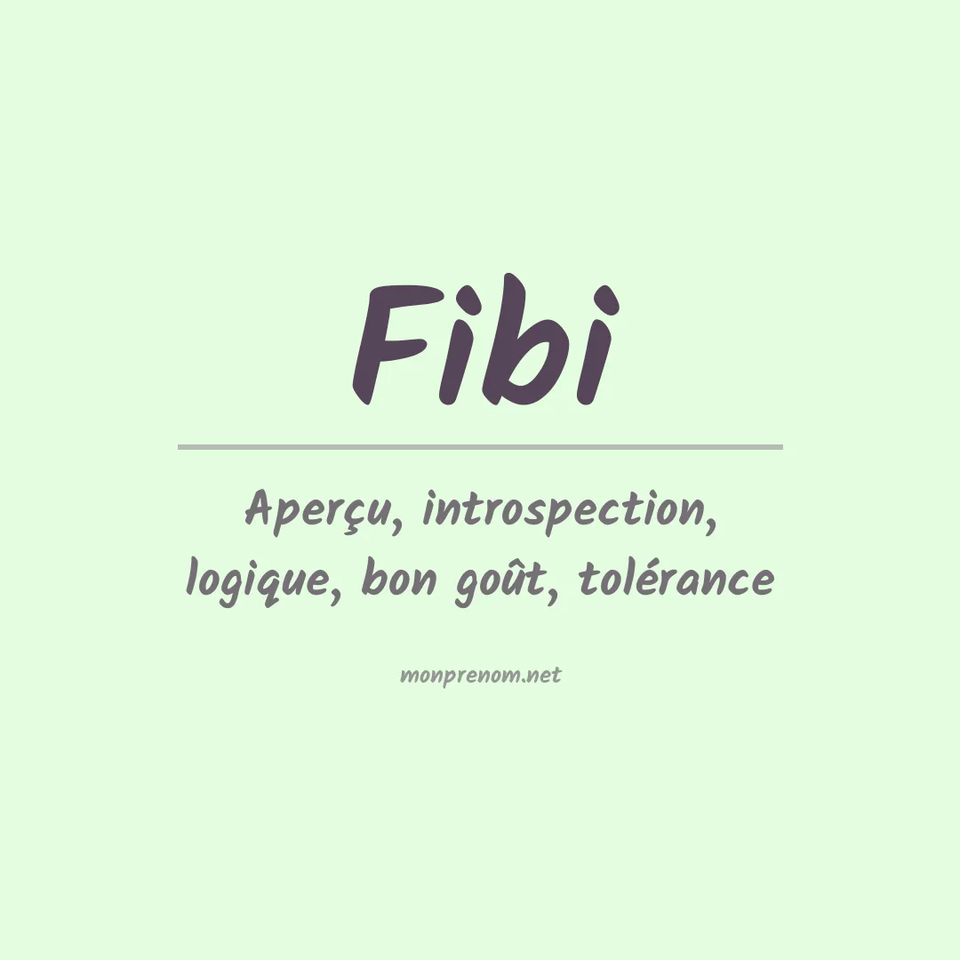 Signification du Prénom Fibi Signification du Prénom Fibi