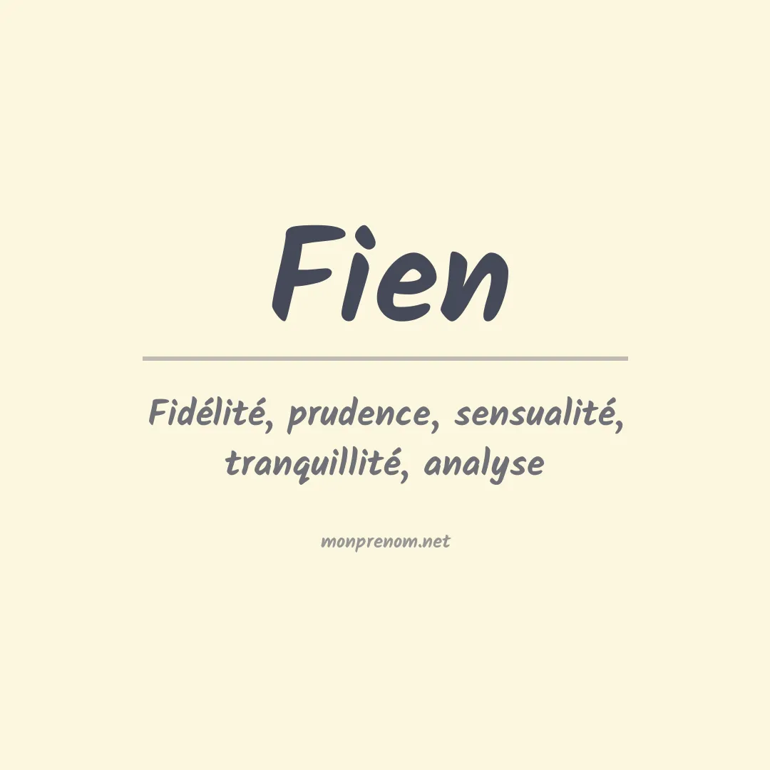 Signification du Prénom Fien