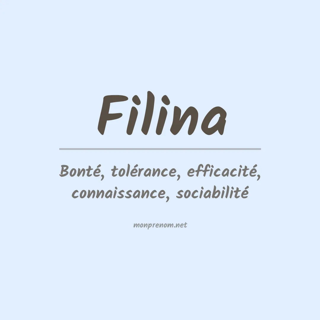 Signification du Prénom Filina