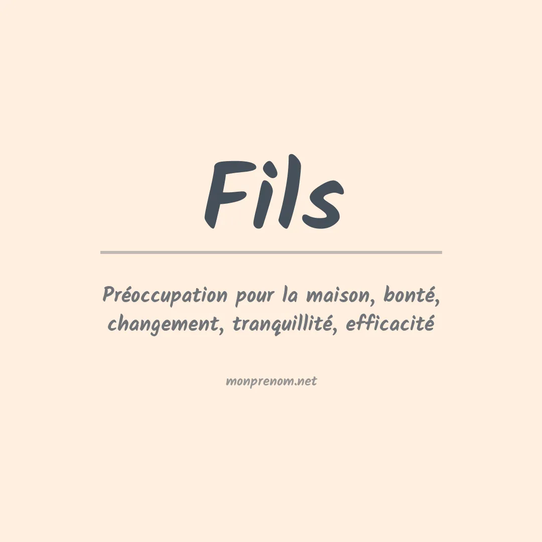 Signification du Prénom Fils