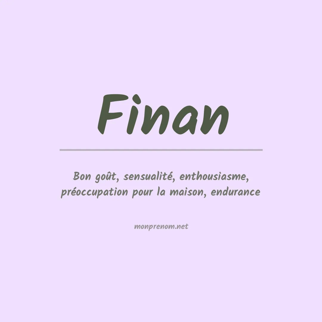 Signification du Prénom Finan