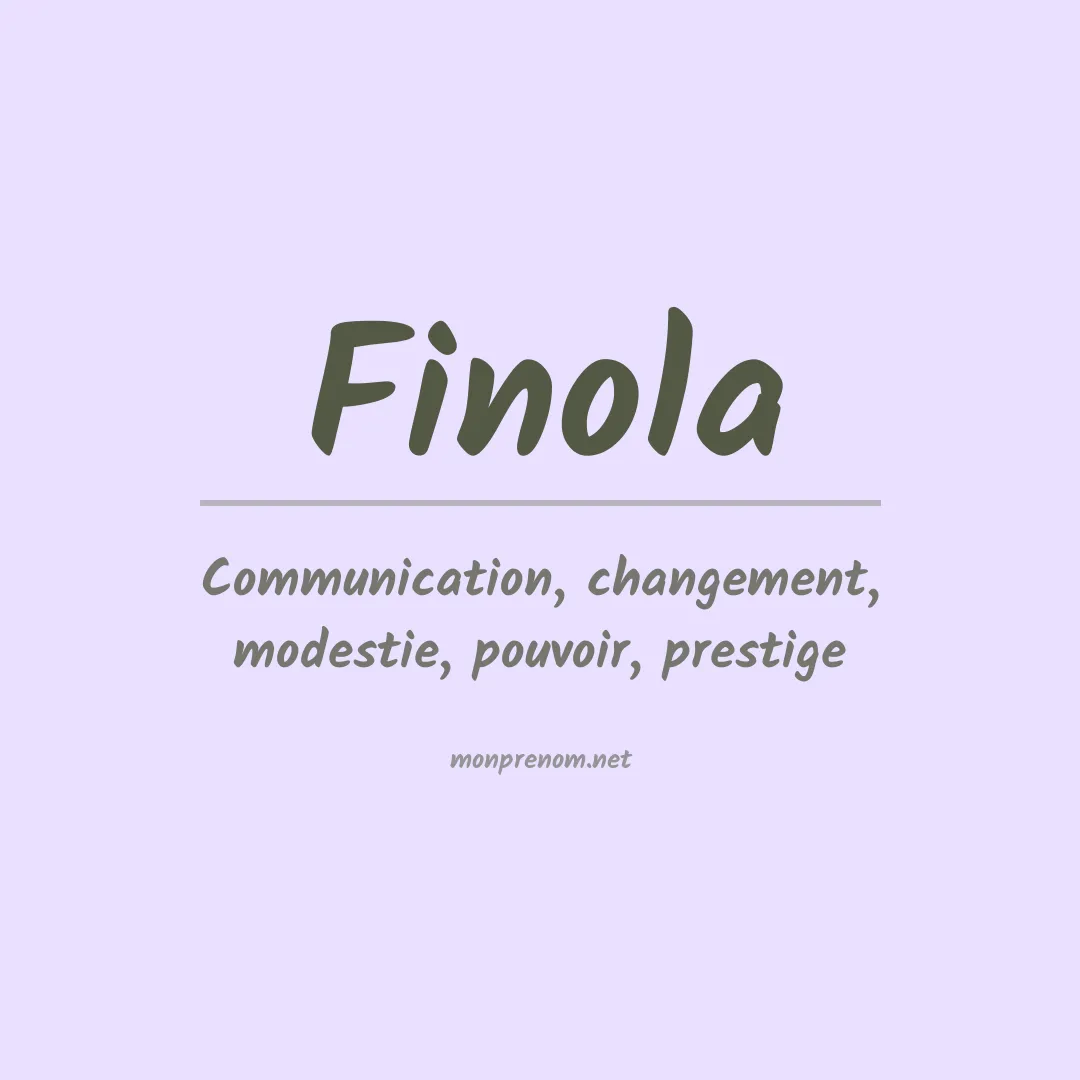 Signification du Prénom Finola Signification du Prénom Finola