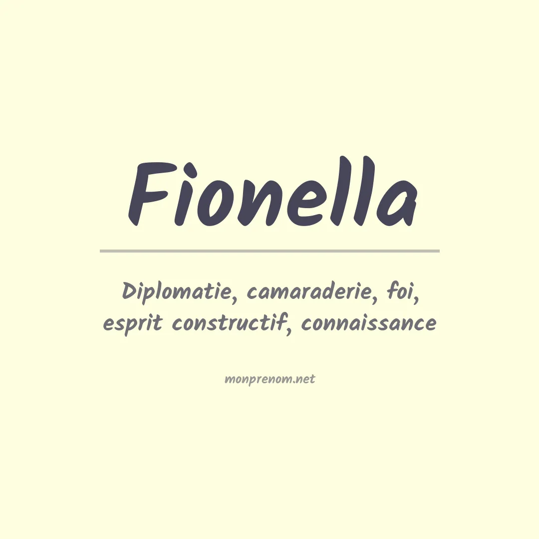 Signification du Prénom Fionella Signification du Prénom Fionella