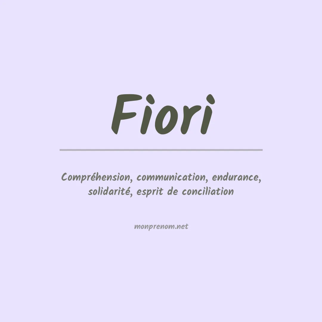 Signification du Prénom Fiori