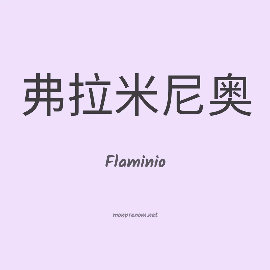 Flaminio en chino