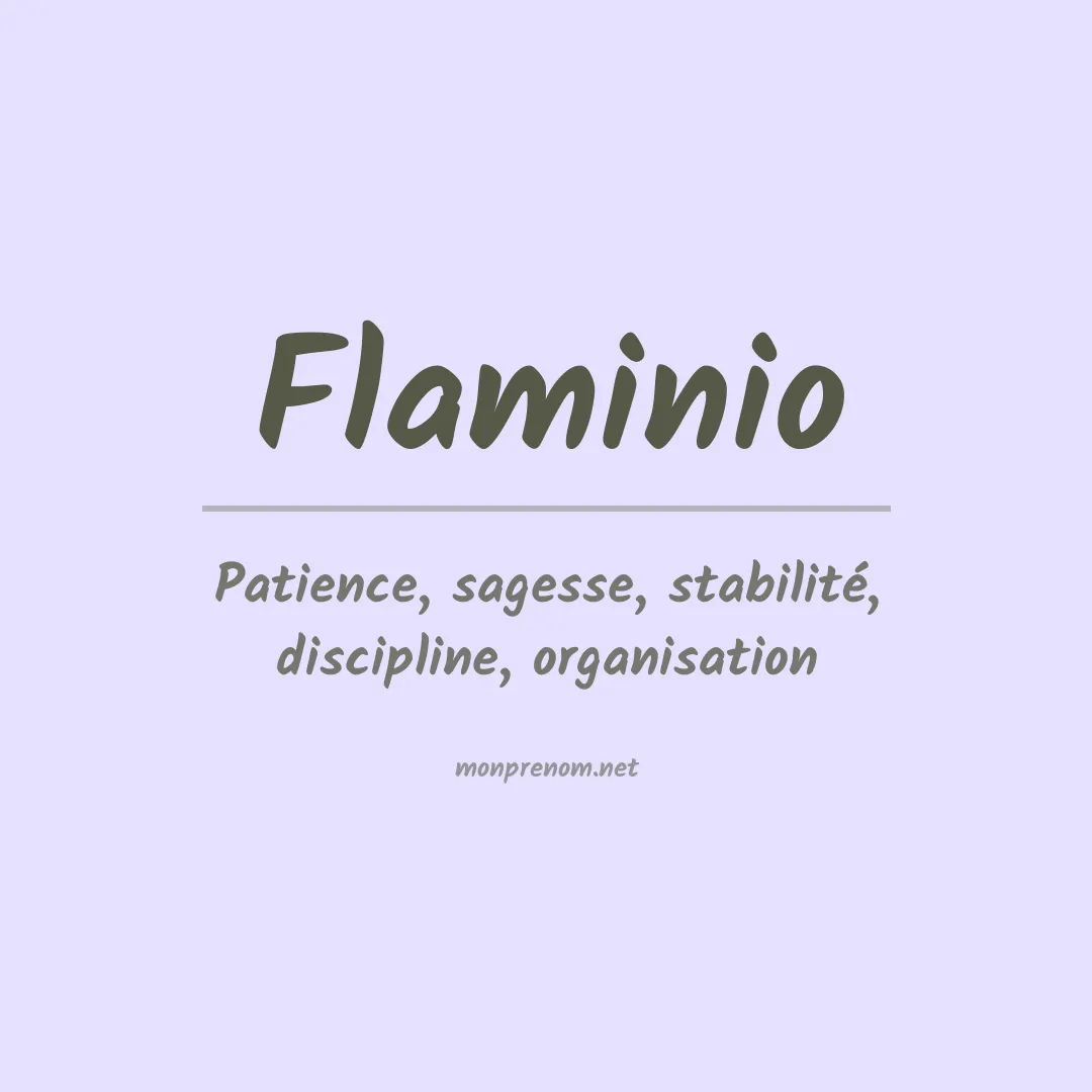 Signification du Prénom Flaminio