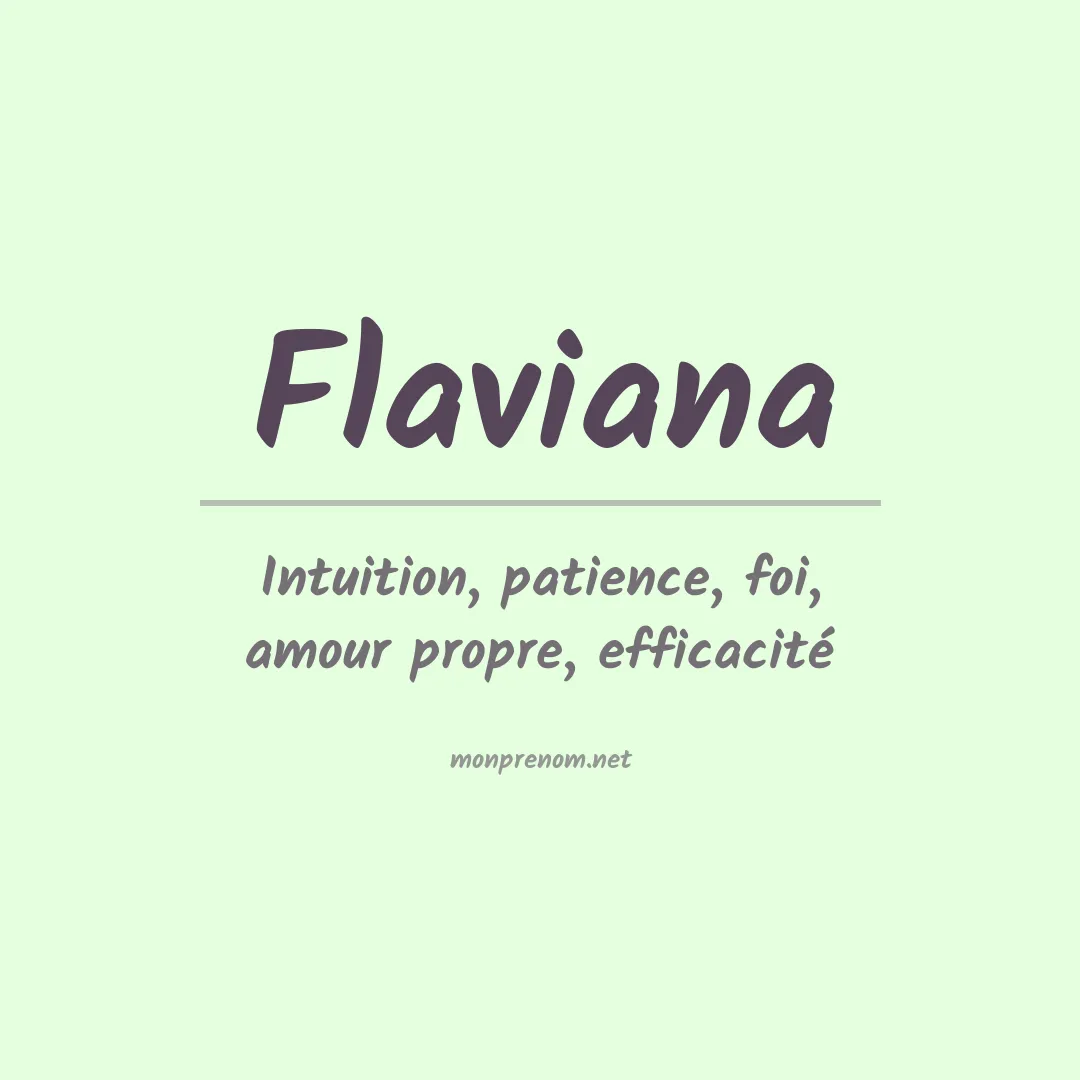 Signification du Prénom Flaviana